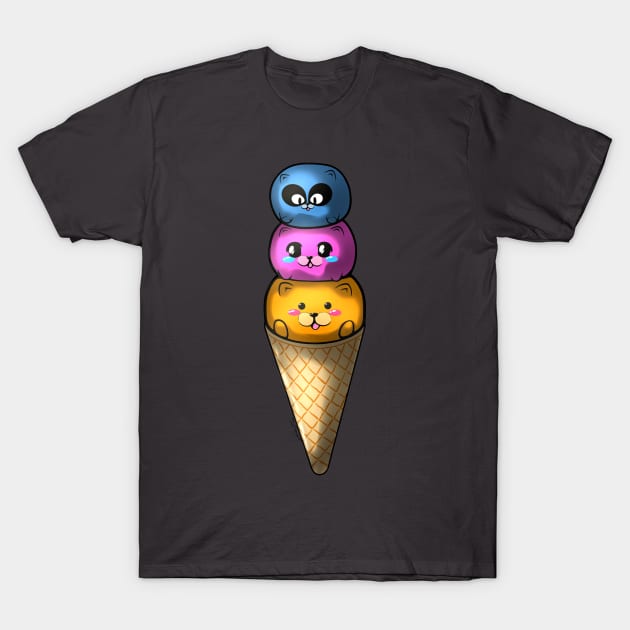 Cute Ice Cream T-Shirt by LinYue